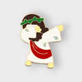 Jesus Dab Cartoon Enamal Pin